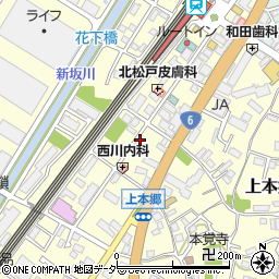千葉県松戸市上本郷402周辺の地図