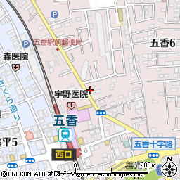 千葉県松戸市金ケ作418-42周辺の地図