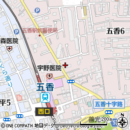 千葉県松戸市金ケ作418-51周辺の地図