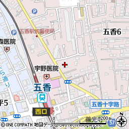千葉県松戸市金ケ作418-52周辺の地図