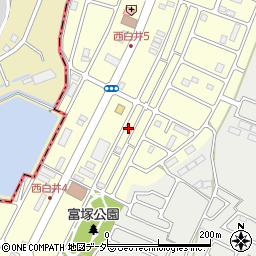 千葉県白井市西白井2丁目25周辺の地図