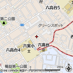 千葉県松戸市六高台5丁目64周辺の地図