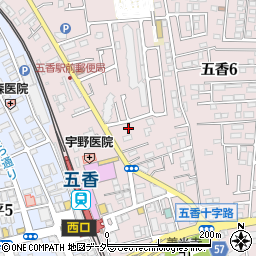 千葉県松戸市金ケ作418-54周辺の地図