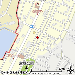 千葉県白井市西白井2丁目25-4周辺の地図