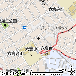 千葉県松戸市六高台5丁目61周辺の地図