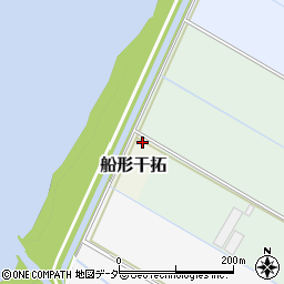 千葉県成田市船形干拓周辺の地図