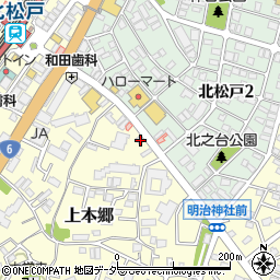 千葉県松戸市上本郷2198-1周辺の地図