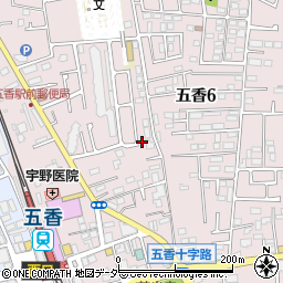 千葉県松戸市金ケ作418-36周辺の地図