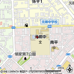 川口市立元郷中学校　複式学級周辺の地図