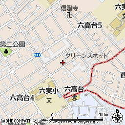 千葉県松戸市六高台5丁目59周辺の地図