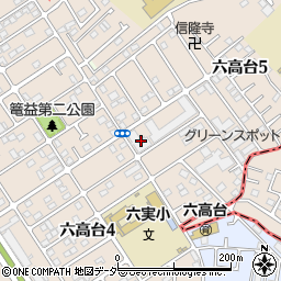 千葉県松戸市六高台5丁目53周辺の地図