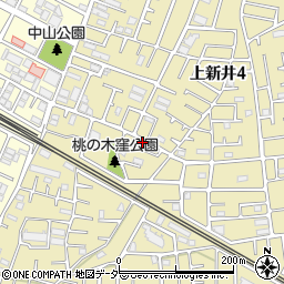 埼玉県所沢市上新井4丁目74周辺の地図