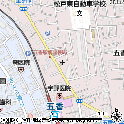 千葉県松戸市金ケ作416-4周辺の地図