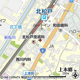 ラピス北松戸周辺の地図