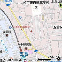 千葉県松戸市金ケ作418-146周辺の地図