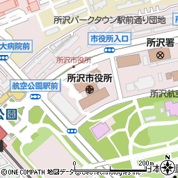 所沢市役所周辺の地図