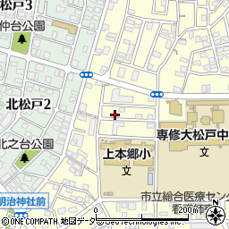 千葉県松戸市上本郷3595-1周辺の地図