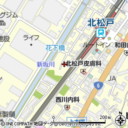 千葉県松戸市上本郷464周辺の地図