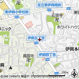 ＮＢパーキング伊興本町駐車場周辺の地図
