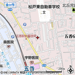 千葉県松戸市金ケ作418-158周辺の地図