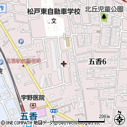 千葉県松戸市金ケ作418-86周辺の地図