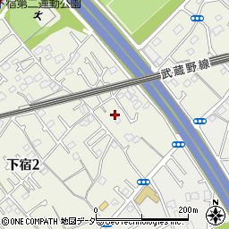 東京都清瀬市下宿2丁目705周辺の地図