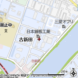 埼玉県八潮市古新田周辺の地図