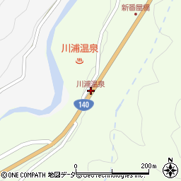 川浦温泉周辺の地図