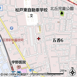 千葉県松戸市金ケ作418-87周辺の地図