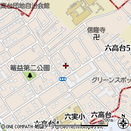 千葉県松戸市六高台5丁目47周辺の地図