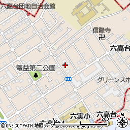 千葉県松戸市六高台5丁目51周辺の地図