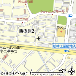 千葉県印西市西の原2丁目周辺の地図