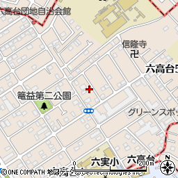 千葉県松戸市六高台5丁目45周辺の地図