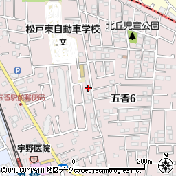 千葉県松戸市金ケ作419-54周辺の地図