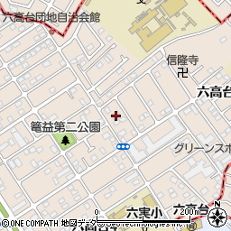 千葉県松戸市六高台5丁目44周辺の地図