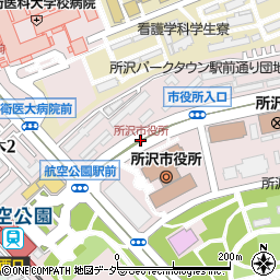 所沢市役所周辺の地図