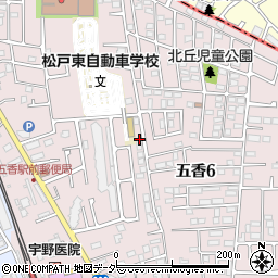 千葉県松戸市金ケ作419-45周辺の地図