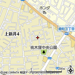 埼玉県所沢市上新井4丁目27周辺の地図