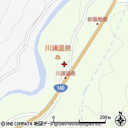 川浦温泉山県館周辺の地図