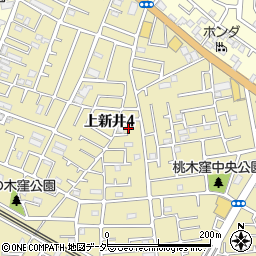 埼玉県所沢市上新井4丁目42周辺の地図