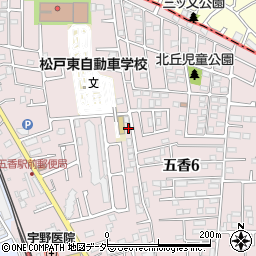 千葉県松戸市金ケ作419-40周辺の地図