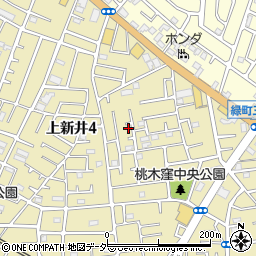 埼玉県所沢市上新井4丁目34周辺の地図
