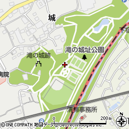 滝の城址公園トイレ周辺の地図