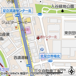 東京都足立区入谷7丁目7-14周辺の地図