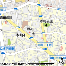 埼玉県川口市本町周辺の地図