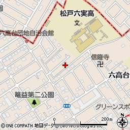 千葉県松戸市六高台5丁目148周辺の地図