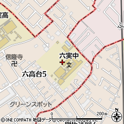 千葉県松戸市六高台5丁目166周辺の地図