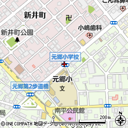 元郷小学校周辺の地図