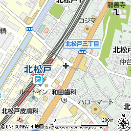 タイムズ北松戸駐車場周辺の地図