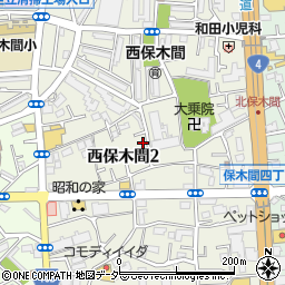 東京都足立区西保木間2丁目周辺の地図